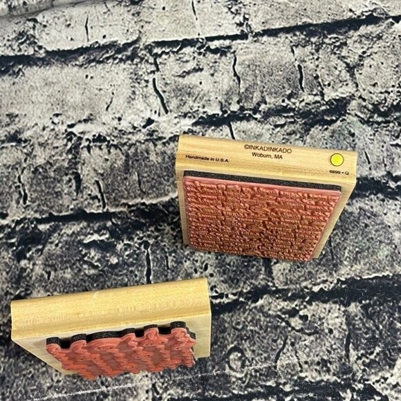 Inkadinkado Swirls Waves Phrase Wood Mounted Rubber Stamps - Picture 7 of 10